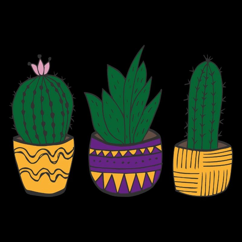 Cacti colorful in Mexican style