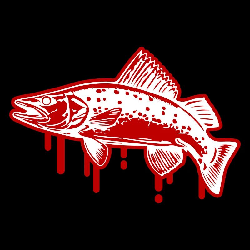 Pêche à la silhouette de poisson brochet