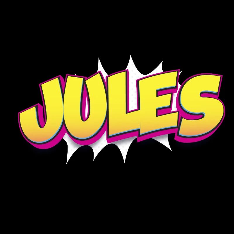 Jules Benutzerdefinierter Name Comic-Stil Pop Art, Jules