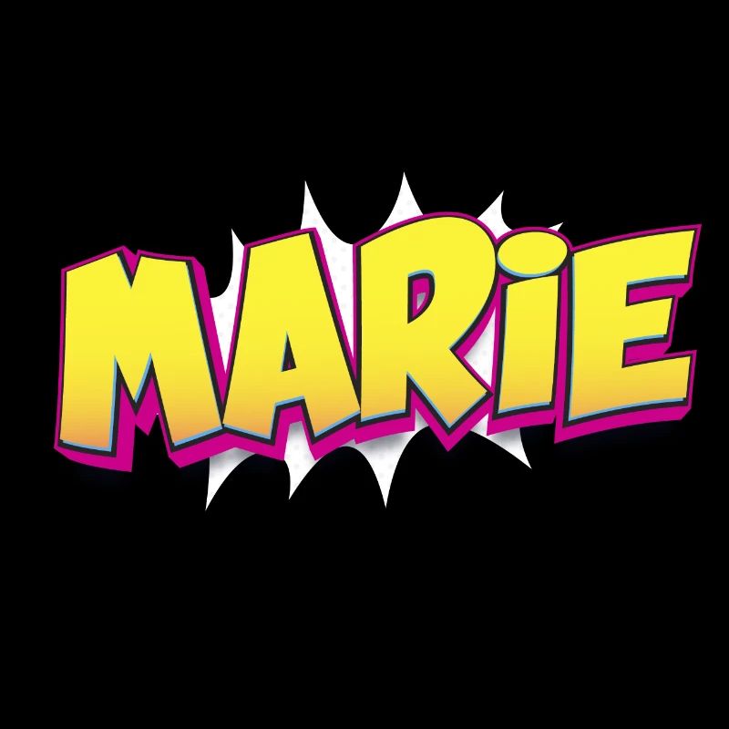 Marie Benutzerdefinierter Name Comic-Stil Pop-Art, Marie