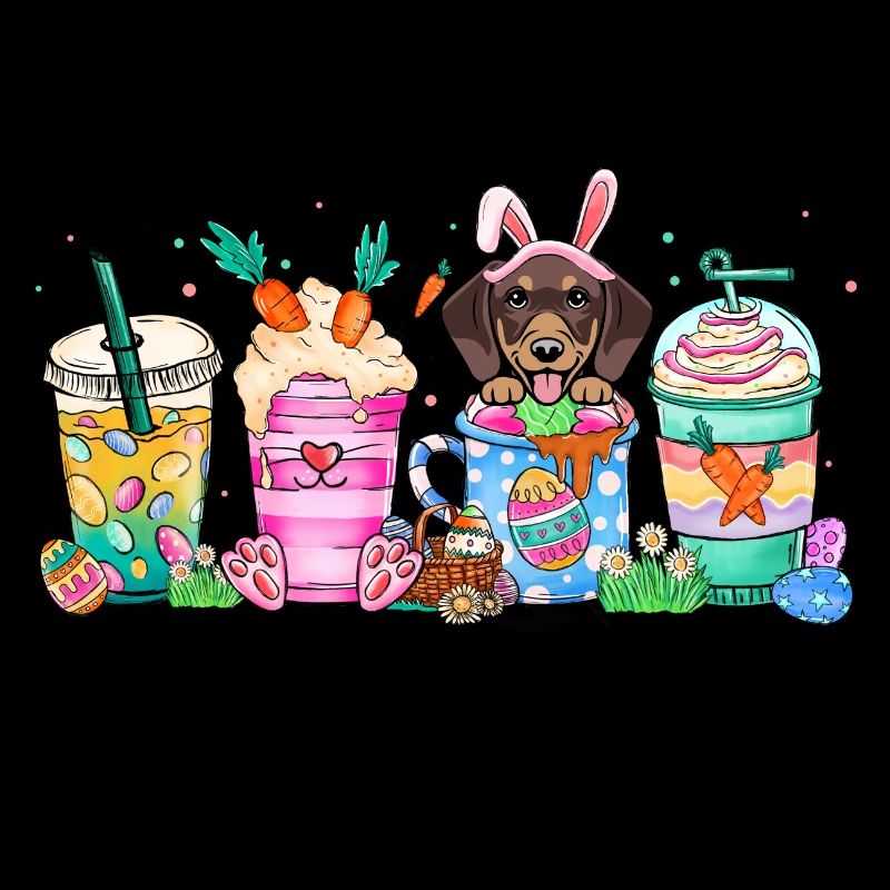 Dog coffee easter dachshund 4500x5400Dachshund Dog