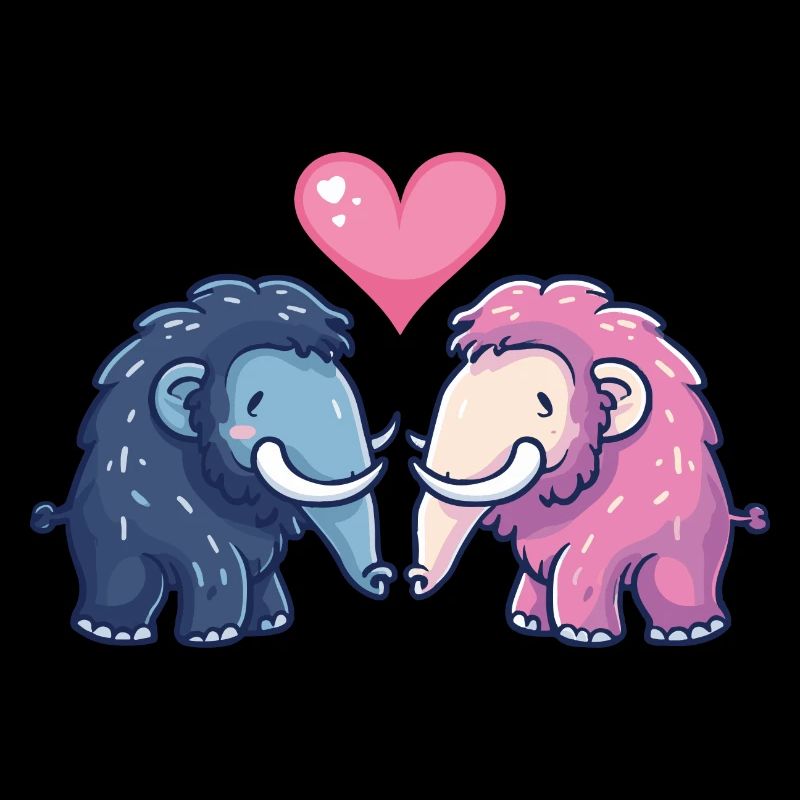 Mammut Comic Paar Liebe