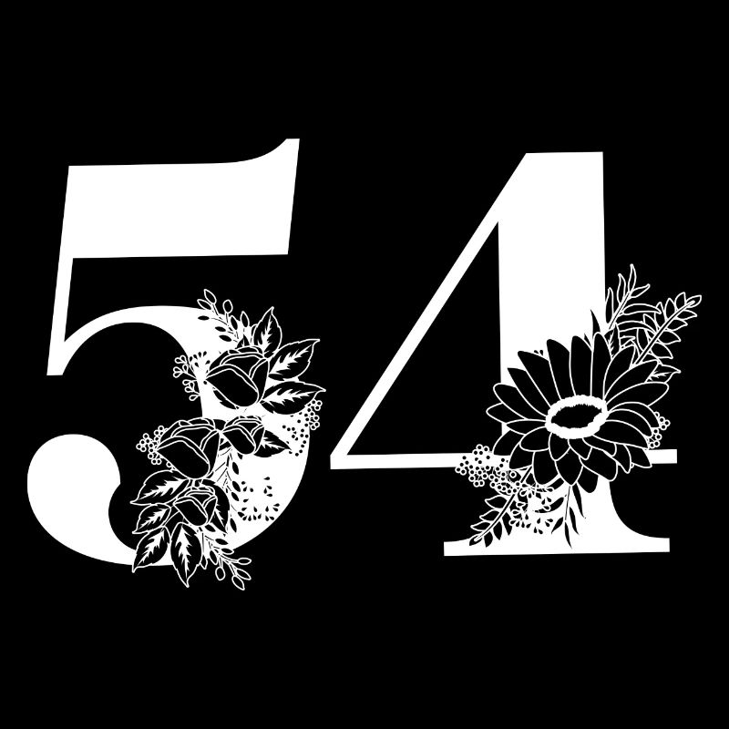 Nummer 54 Schwarze Blumen - 54. Blumengeburtstag