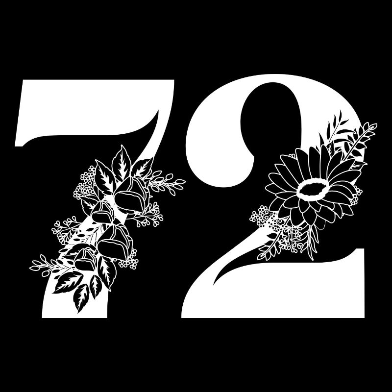 Nummer 72 Schwarze Blumen - 72. Blumengeburtstag