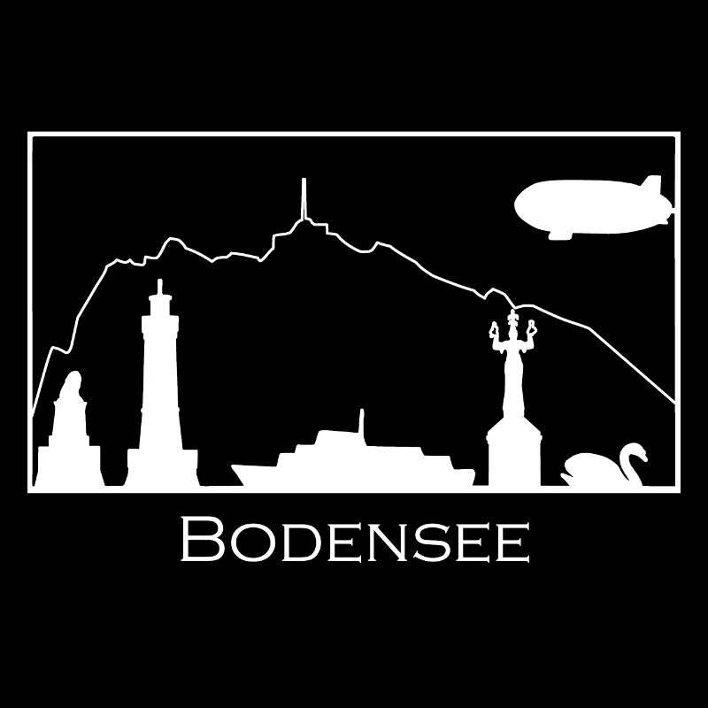 Bodensee & Pfänder | Silhouette filled | Weiß