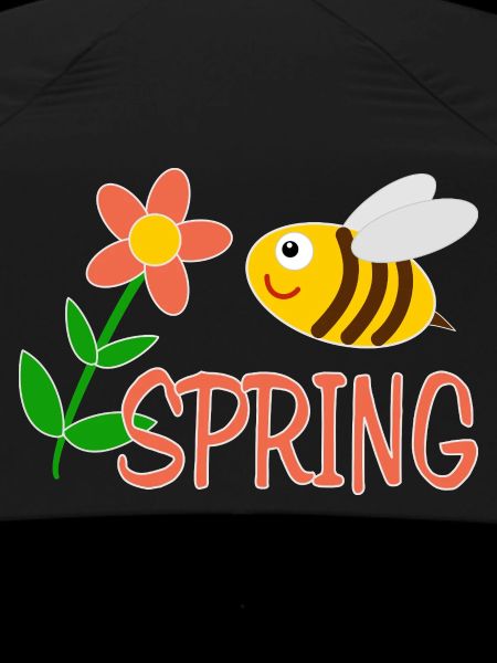 Spring motif with bee