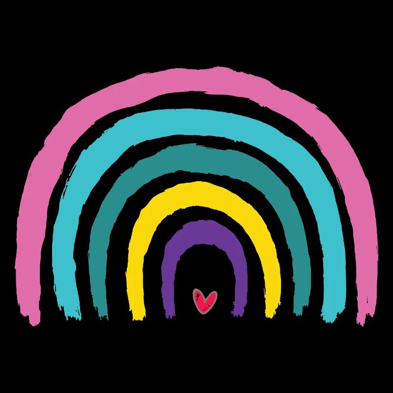 Regenbogen mit Herz Farben der 90er 