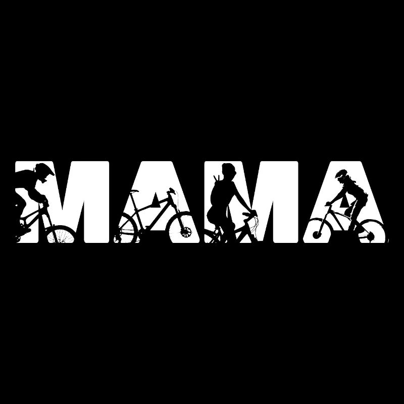 Silhouette de cycliste VTT Mama VTT