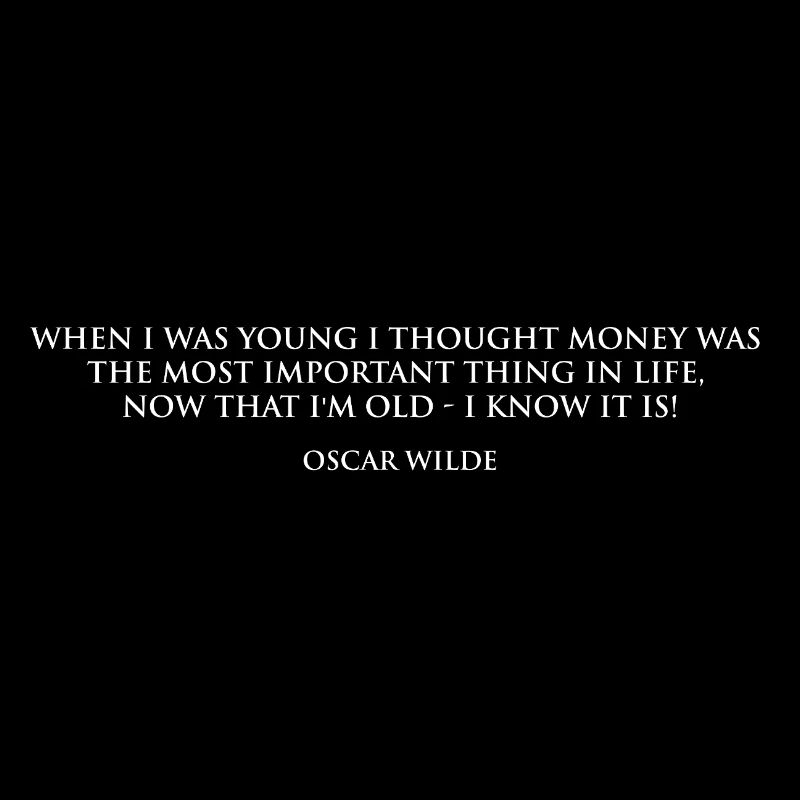 Citation d’Oscar Wilde sur l’argent