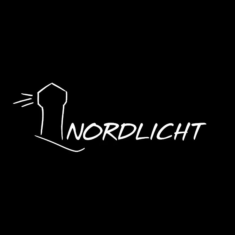 Nordlicht mit Leuchtturm, weiß