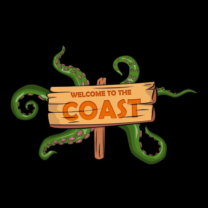 Willkommen an der Küste Spooky Halloween Comic Style