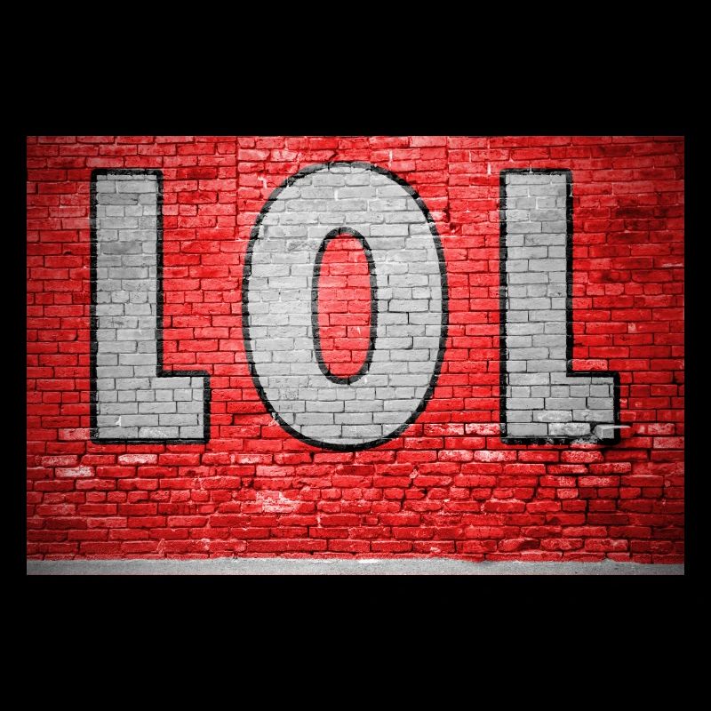 Lol Graffiti Mur de briques