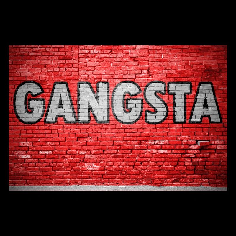 Graffiti de mur de briques de gangster