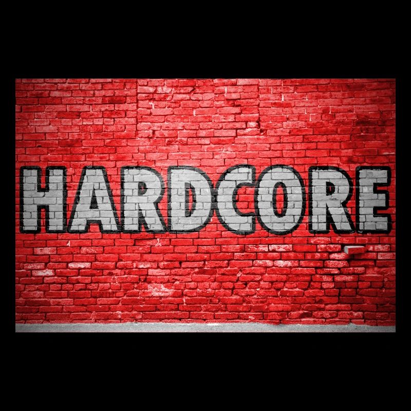 Hardcore Brick Wall Graffiti