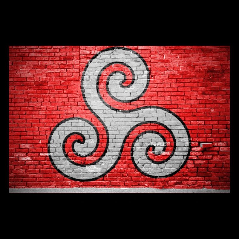 Triskele BDSM Brick Wall Graffiti