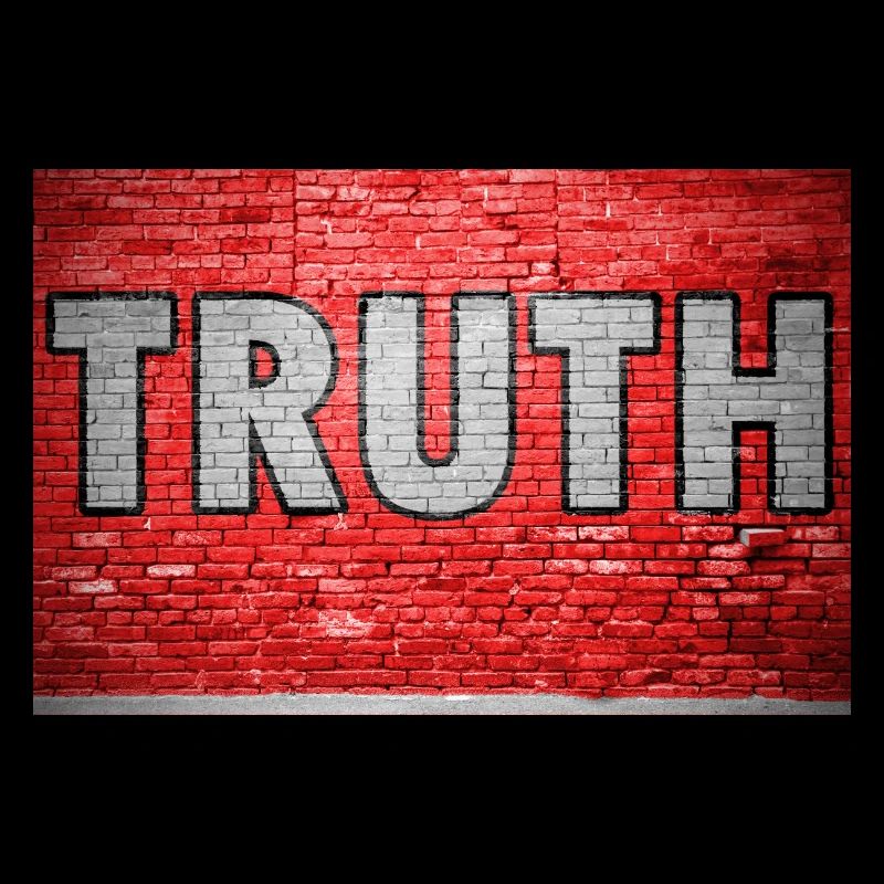 Truth Ziegelsteinmauer Graffiti