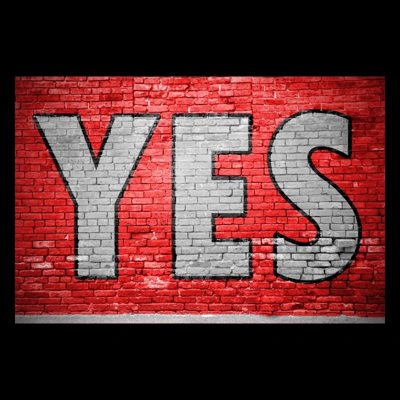 Yes Brick Wall Graffiti