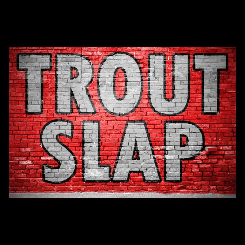 Trout Slap Brick Wall Graffiti