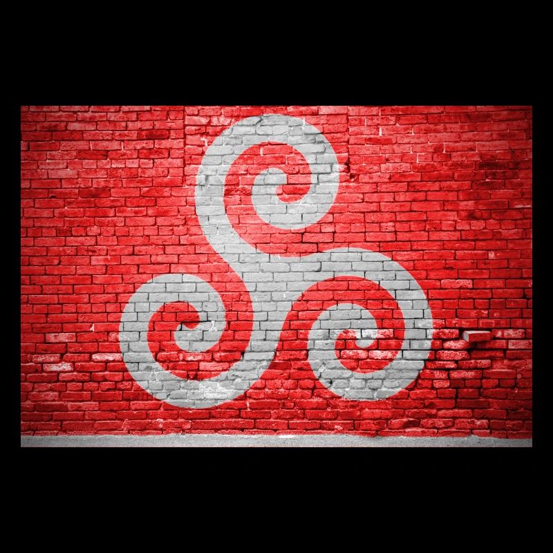 Triskele BDSM Brick Wall Graffiti