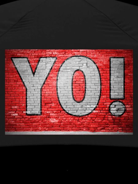 Yo! Ziegelsteinmauer Graffiti