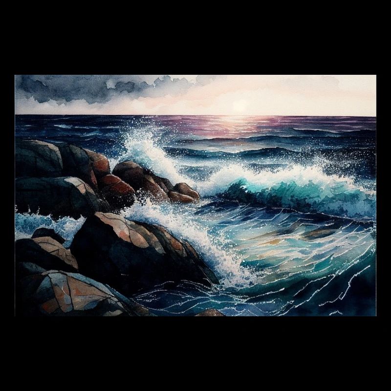 lever de soleil sur la mer