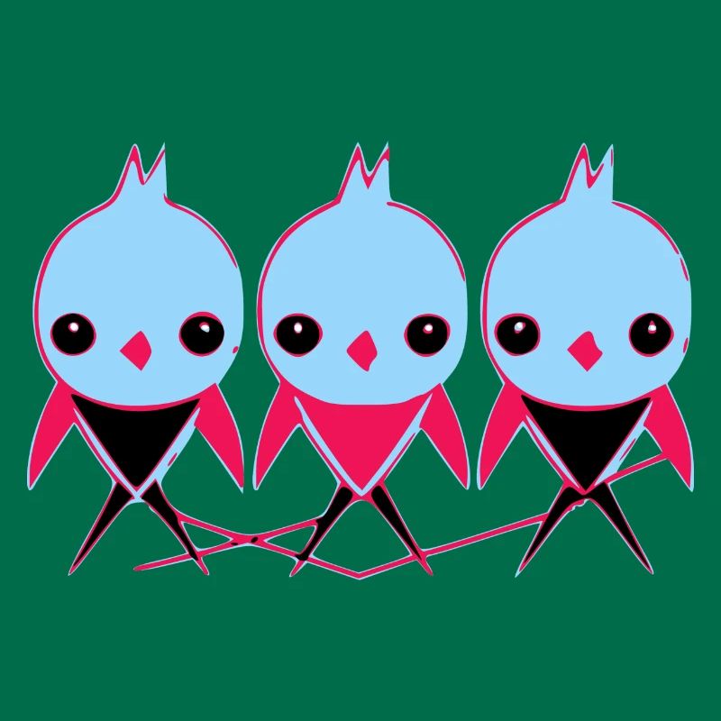 3 small birds