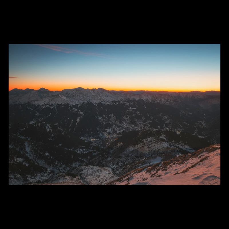 Sunset colors On Agrafa Mountain Range in Greece