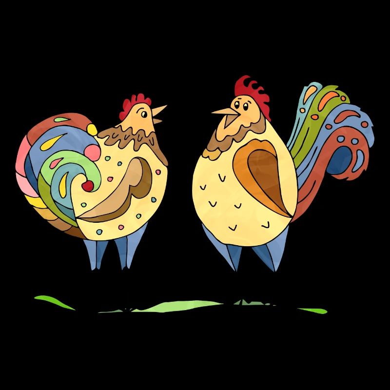 Poule et coq