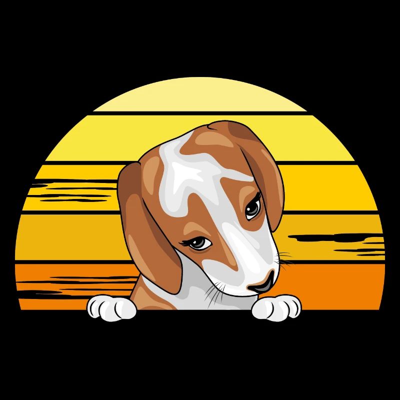 Peeking Beagle chiot