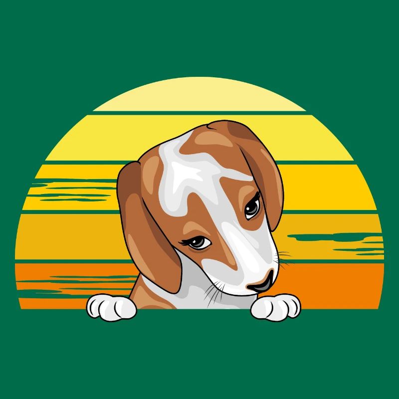 Peeking Beagle chiot