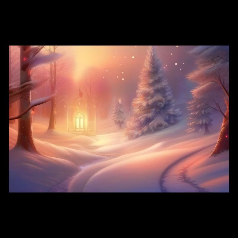 Promesse de Noël dans la forêt d’hiver