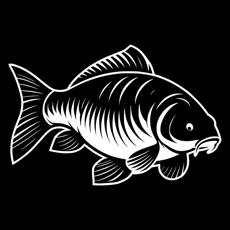 Carpe noir et blanc