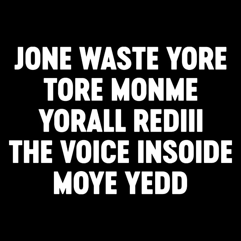 Drôle Jone Waste Yore Toye Monme Blanc