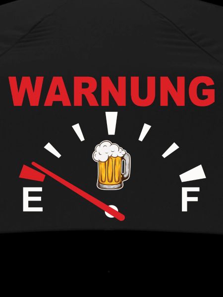 Warnung mit Bierglas Motiv