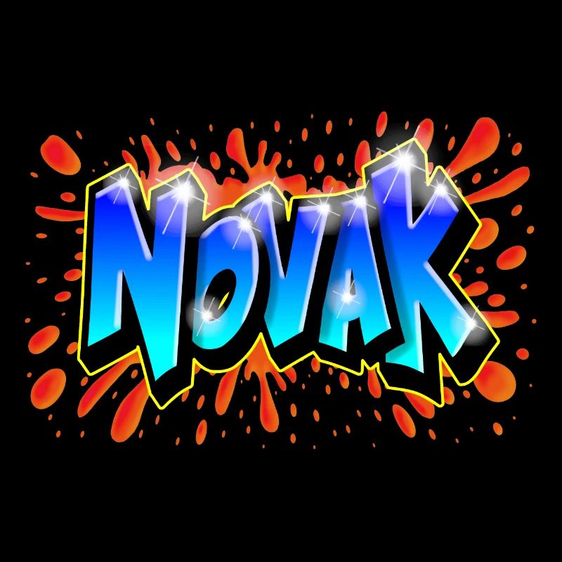 Graffiti NOVAK Splash Rot Kind Geschenk