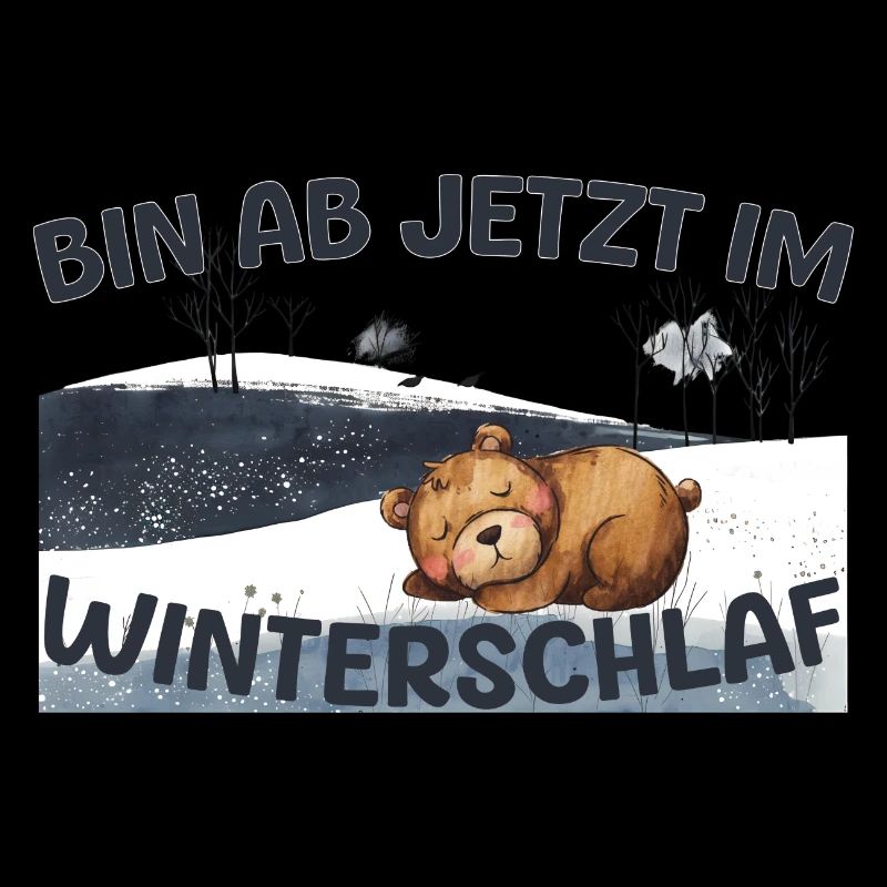 Bär im Winterschlaf Winter Schnee Geschenk Warm