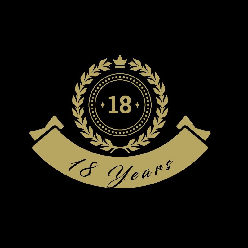Elegant Gold Crown, for 18th Anniversary Milestone