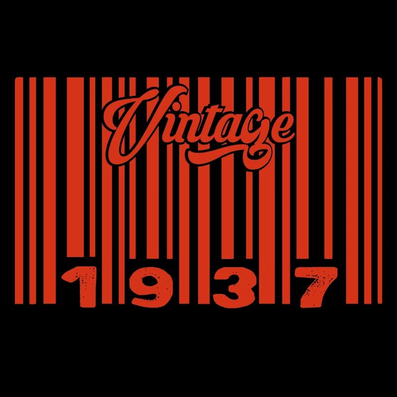 vintage 1937 né en 1937 88 ans bar code anniversai