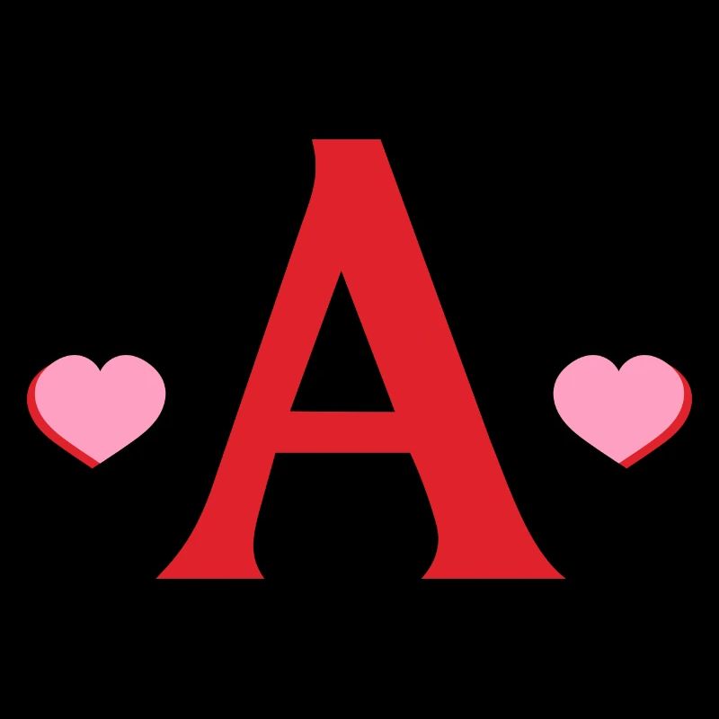 Letter with red hearts