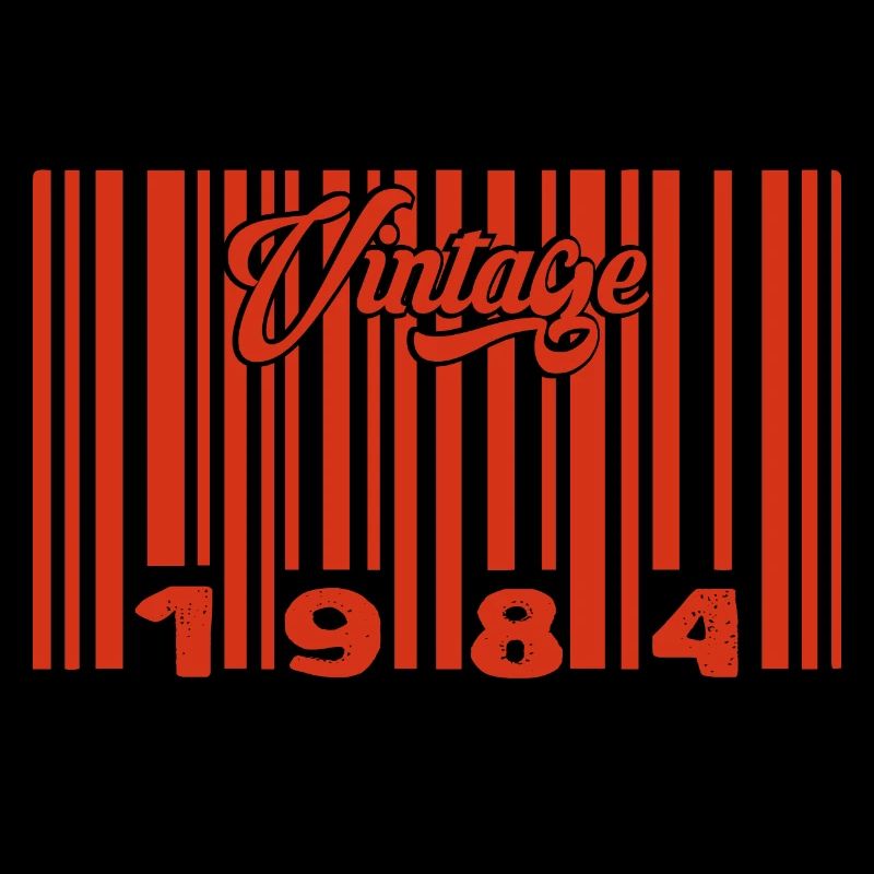 vintage 1984 né en 1984 41 ans bar code anniversai