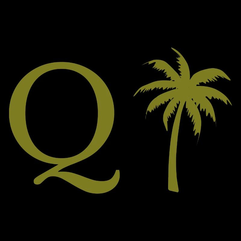 Letter q green Palm