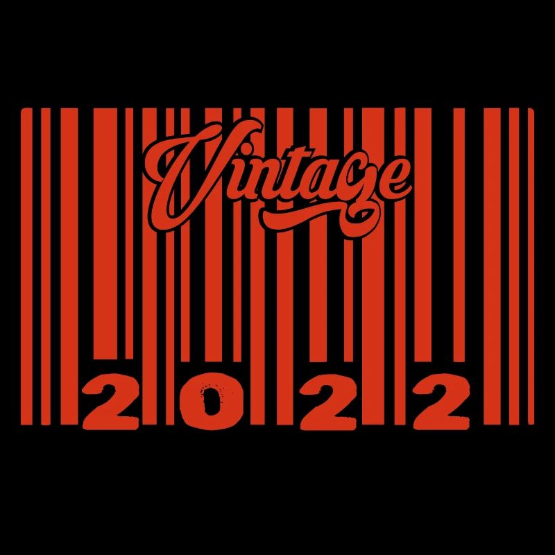 vintage 2022 né en 2022 3 ans bar code anniversair