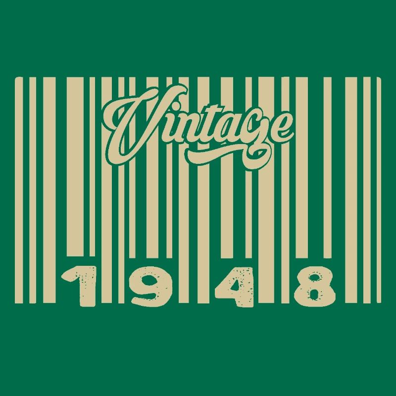 Vintage 1948 Barcode 1948: Year 2025.
