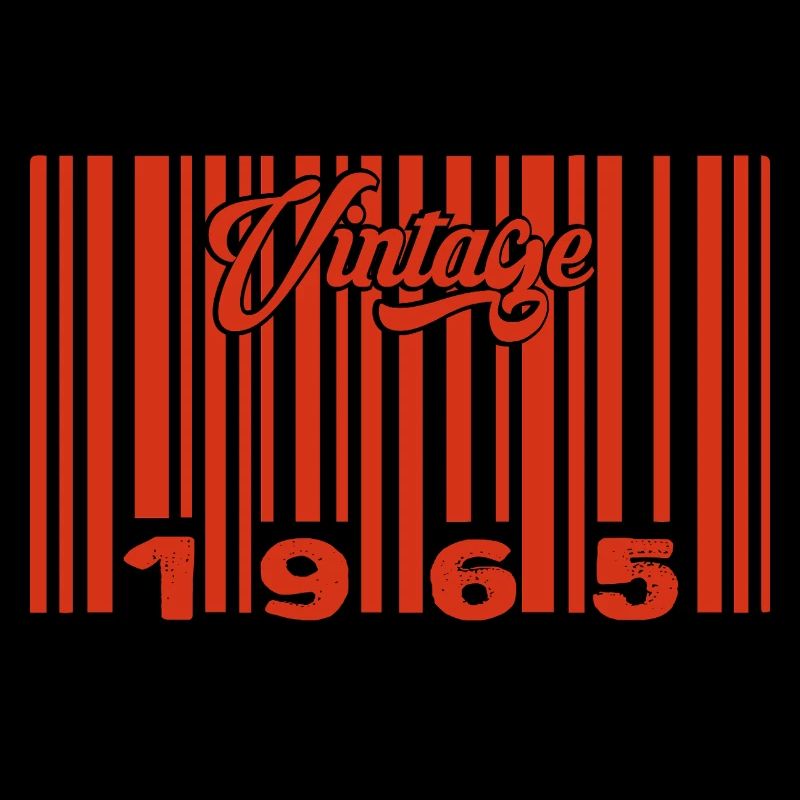 vintage 1965 né en 1965 60 ans bar code anniversai
