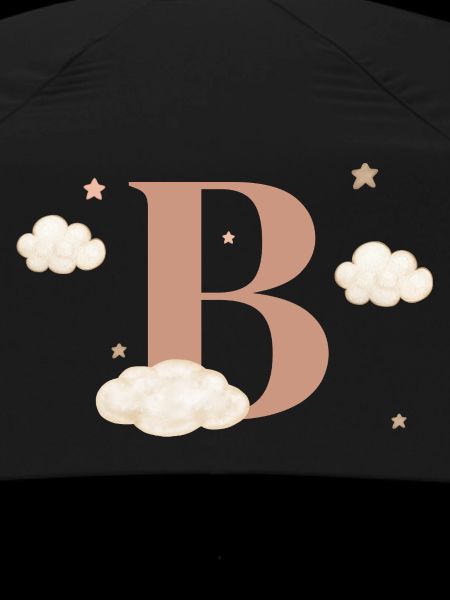 Letter b clouds stars