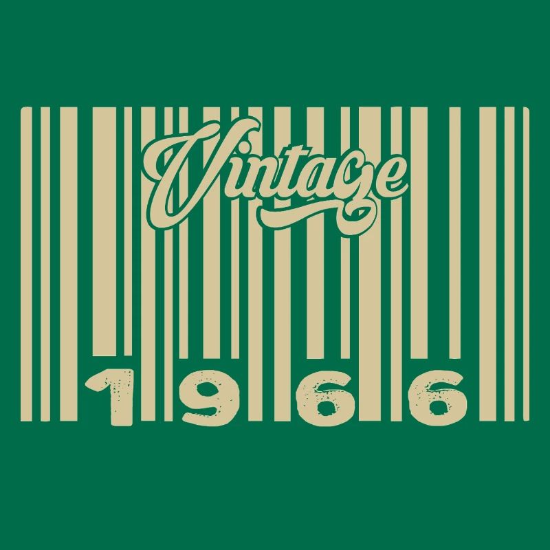 vintage 1966 Code barre 1966: Année 2025.
