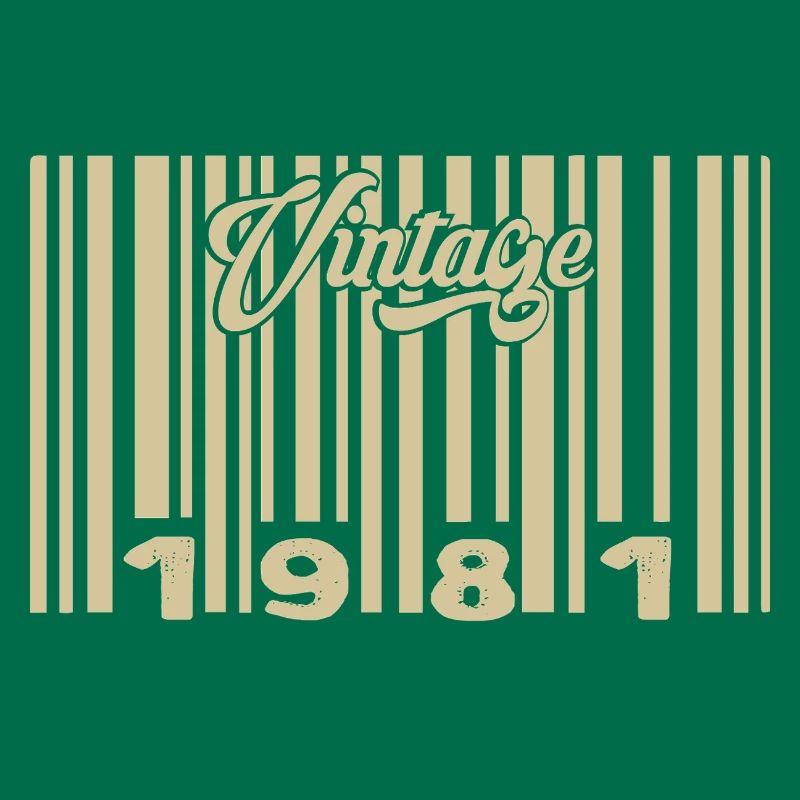 Vintage 1981 Barcode 1981: Year 2025.
