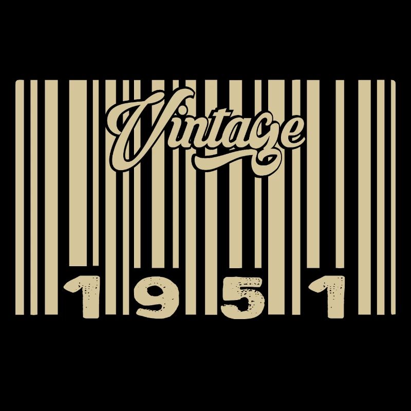 vintage 1951 Code barre 1951: Année 2025.