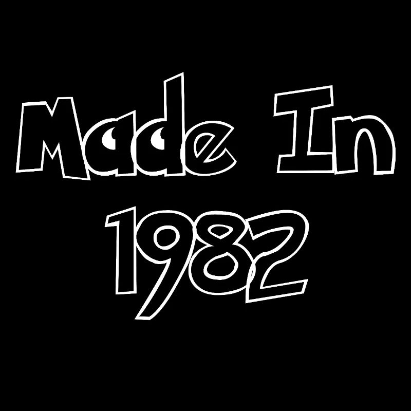 Geboren 1982 Retro-Typografie