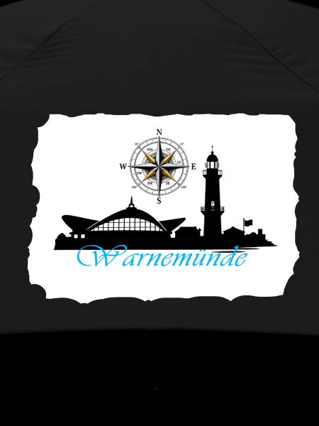 Warnemünde Compass & Lighthouse Silhouette